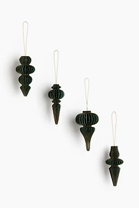 4-Pack Paper Ornaments