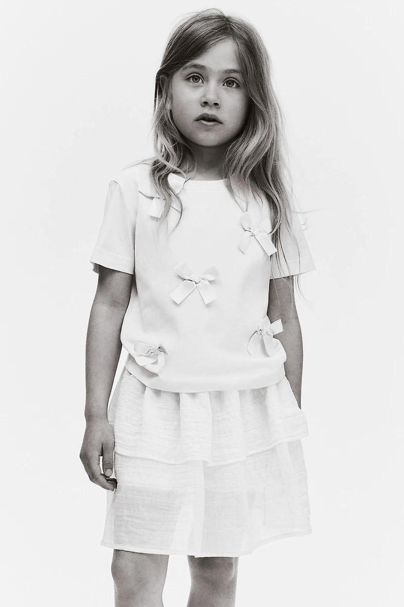 Tiered Cotton Skort