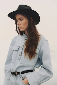 Chemise ample en denim