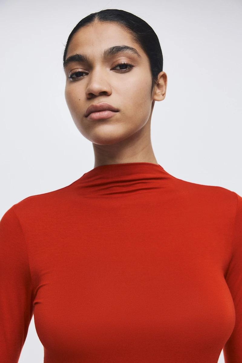 Mock Turtleneck Top