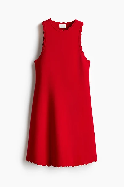 Scalloped Mini Dress