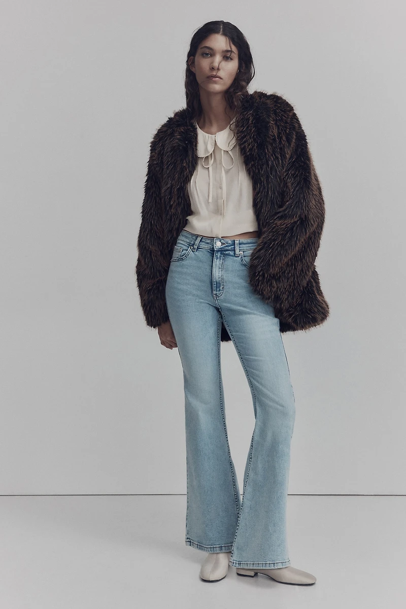 Jean évasé taille haute
