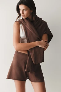 Short en tricot avec bords roulottés