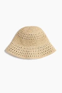 Handmade Straw Bucket Hat