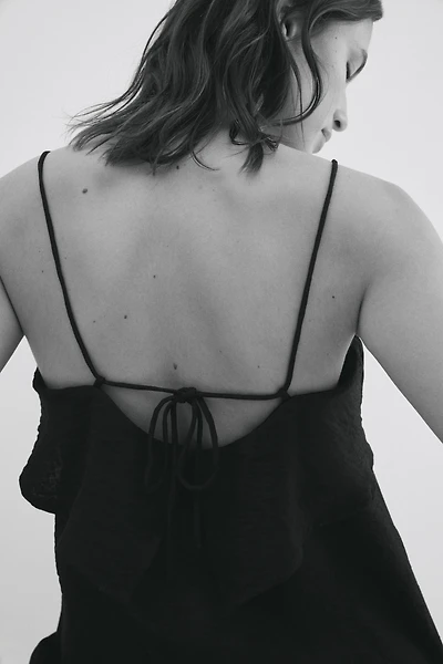 Viscose-Blend Strappy Top