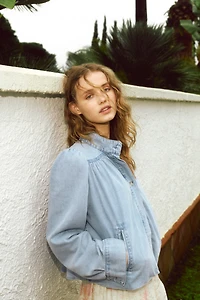 Veste-chemise ample en denim