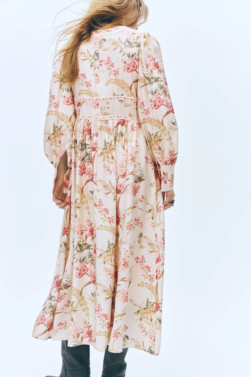 Button-Front Viscose-Blend Dress