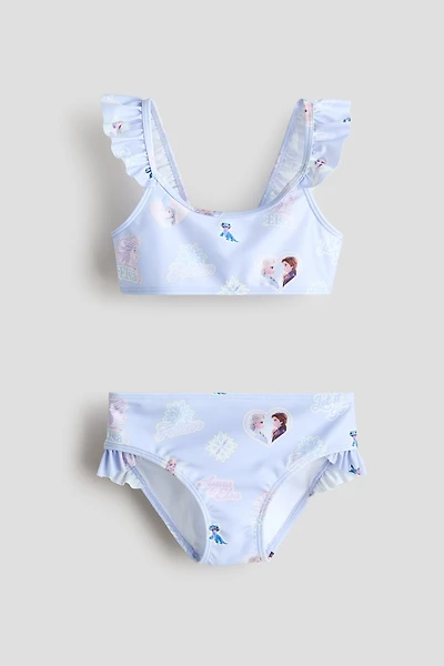 Flounced Printed Two-Piece Swimsuit