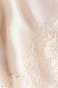 MAMA Lace-Trimmed Viscose Skirt