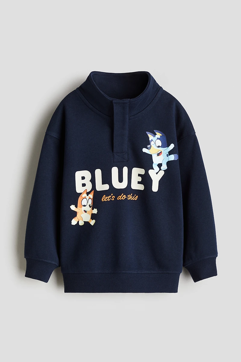 Printed Brushed-Inside Sweatshirt