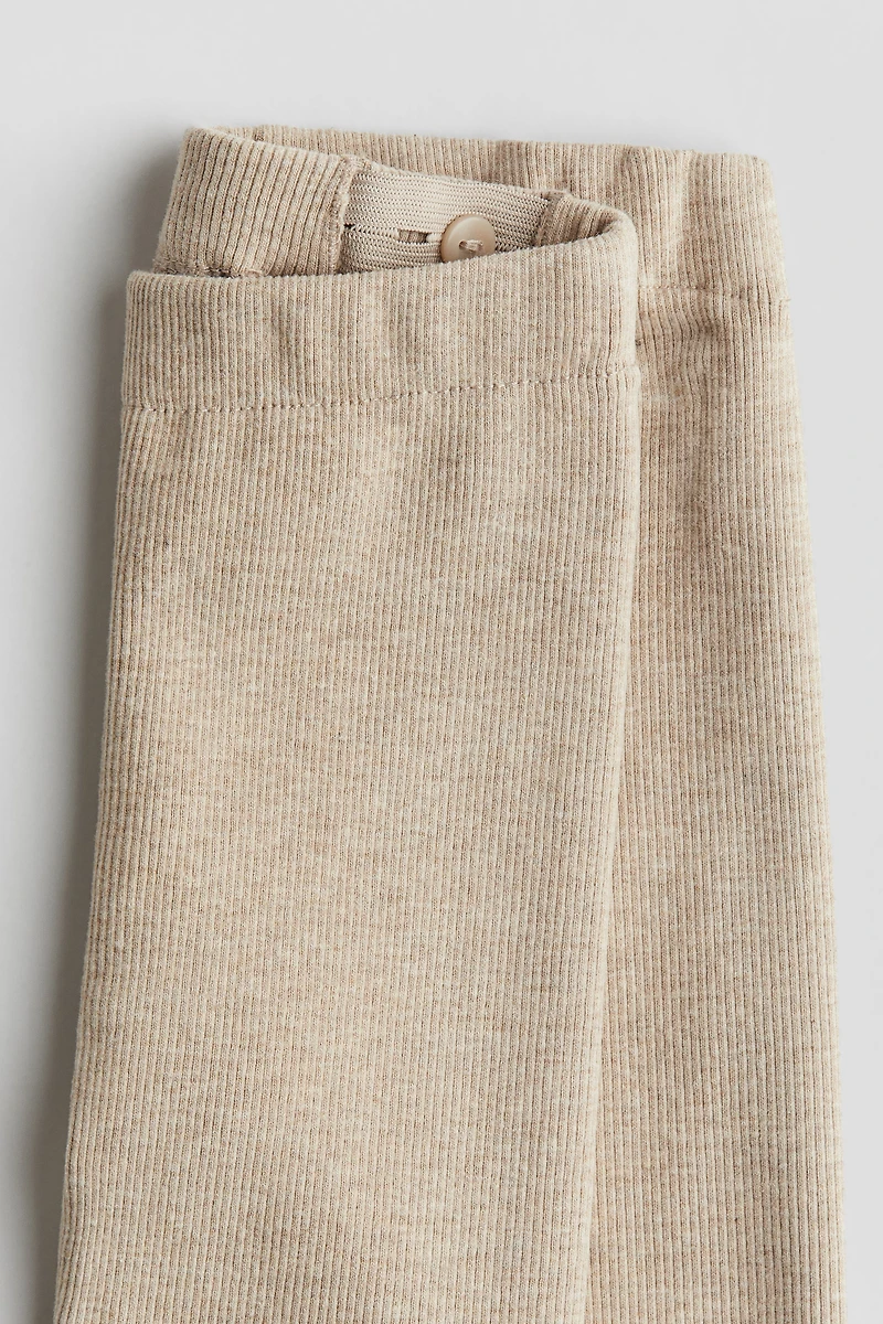 Legging en coton côtelé