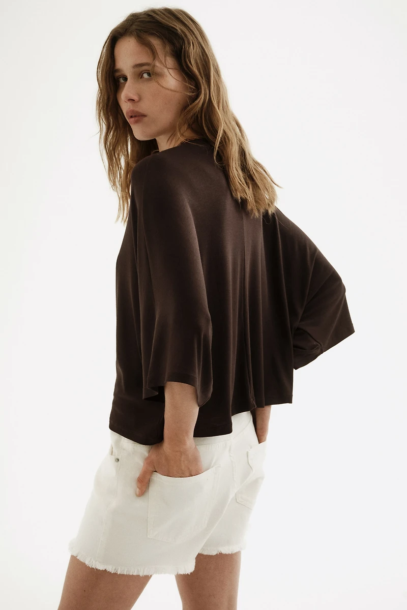 Batwing-Sleeved T-Shirt