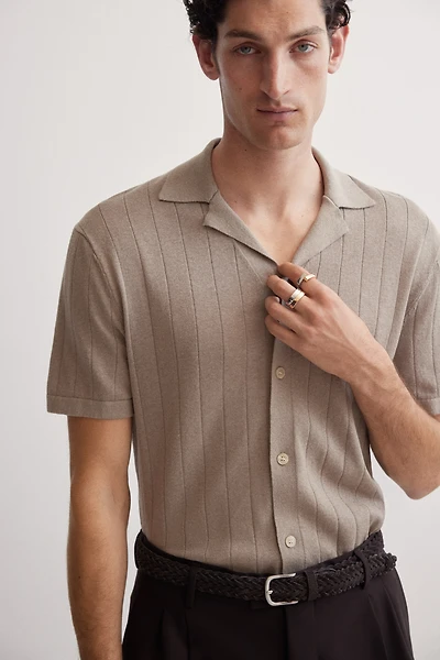 Regular-Fit Linen-Blend Resort Shirt