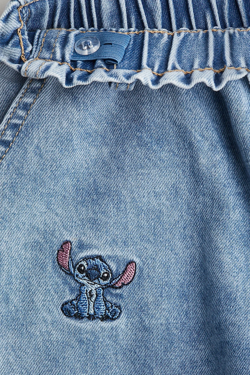 Wide-Leg Jeans with Motif