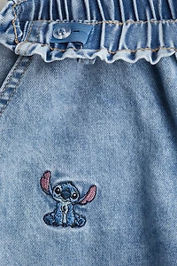 Wide-Leg Jeans with Motif