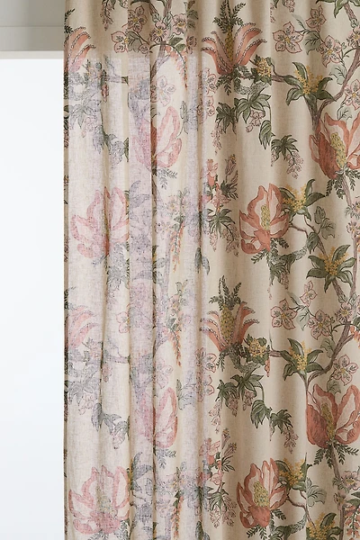 2-Pack Long Linen-Blend Curtain Panels