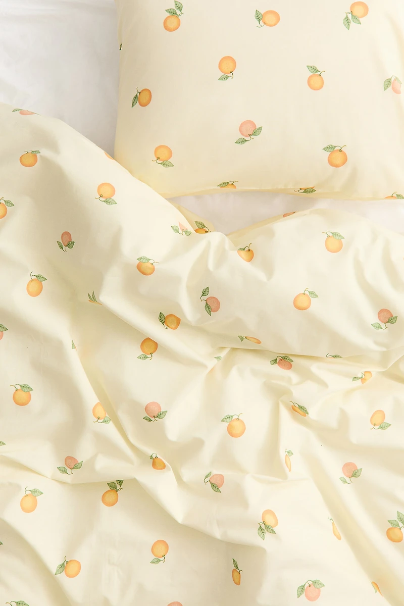 Printed Cotton Duvet Cover Set