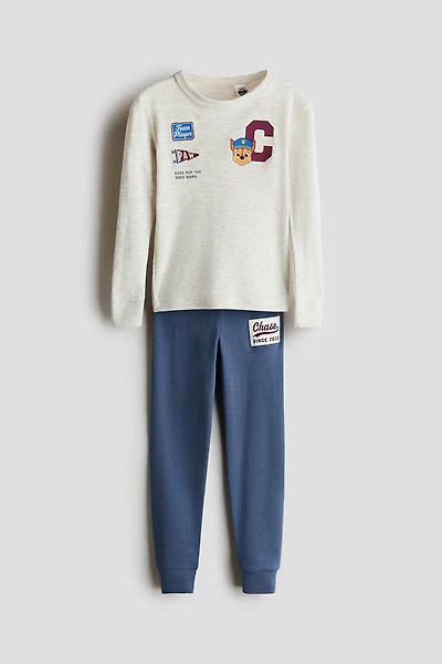 Pyjama imprimé ajusté en coton