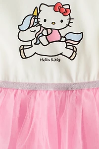 Robe imprimée avec jupe en tulle