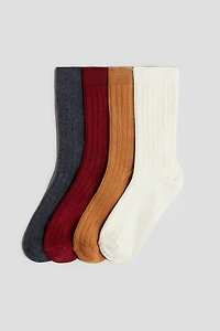 4-Pack Rib-Knit Socks