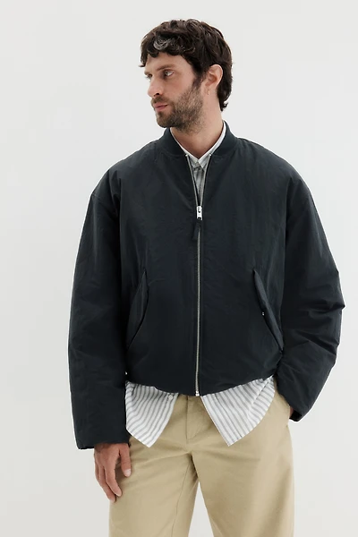 Blouson d'aviateur ample en nylon