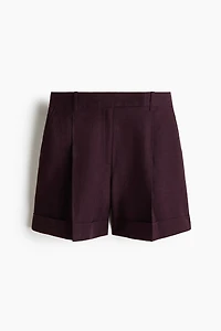 Dressy Linen-Blend Shorts
