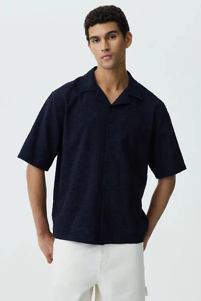 Relaxed-Fit Textured Resort Shirt