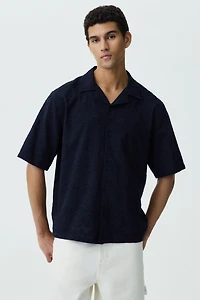 Relaxed-Fit Textured Resort Shirt