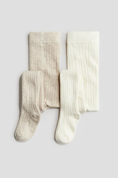 2-Pack Ribbed Tights