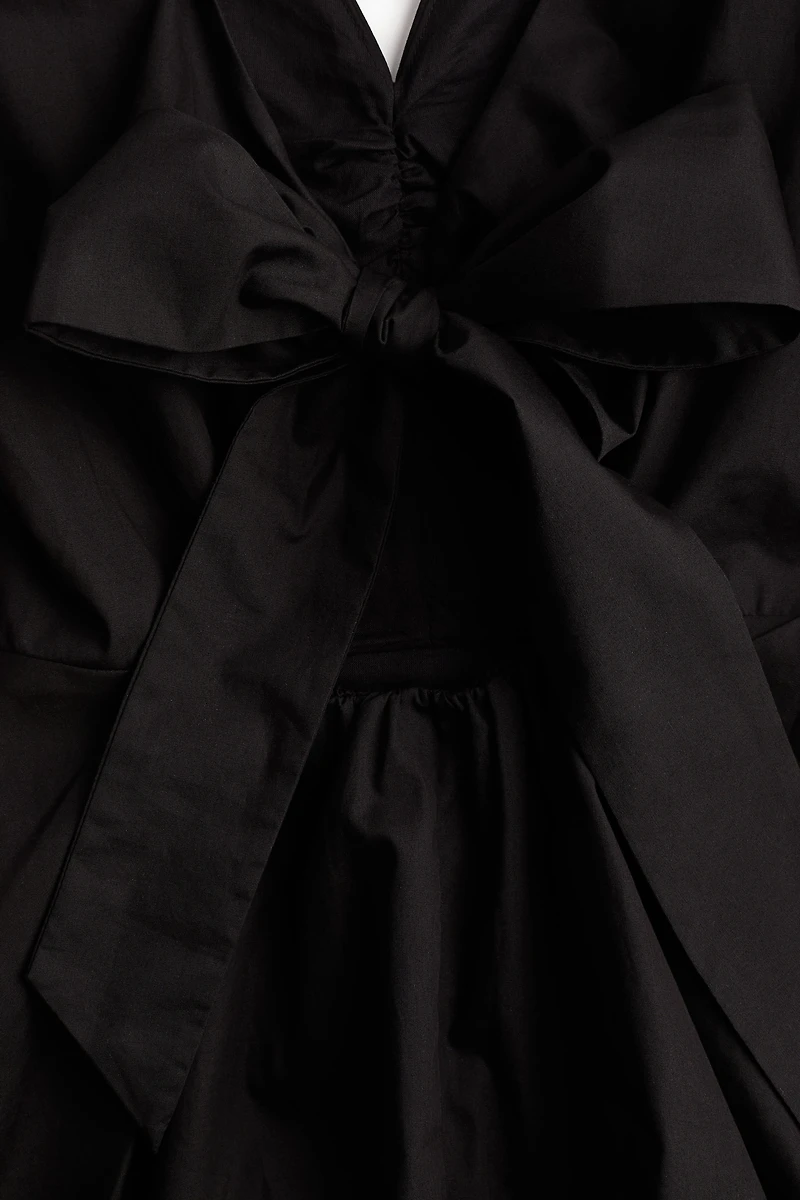 Tie-back Puffy Dress