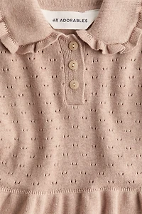 Pointelle-Knit Cotton Dress