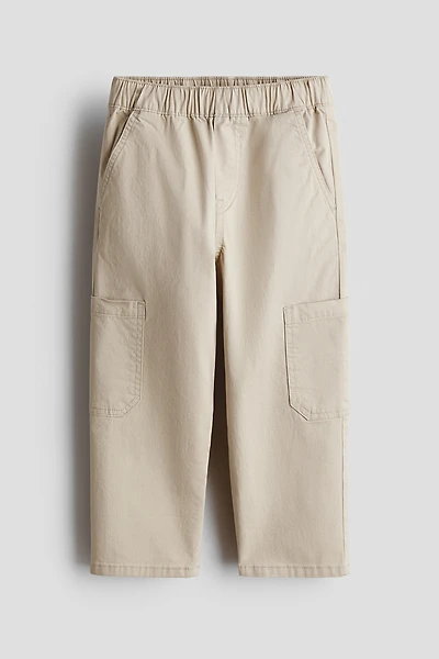 Cotton Twill Cargo Joggers