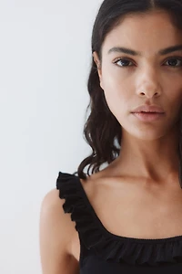 Ruffle-Trimmed Tank Top
