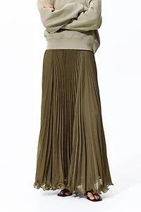 Sheer Pleated Skirt