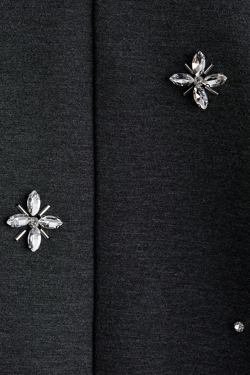 Rhinestone-Embellished Scuba Dress