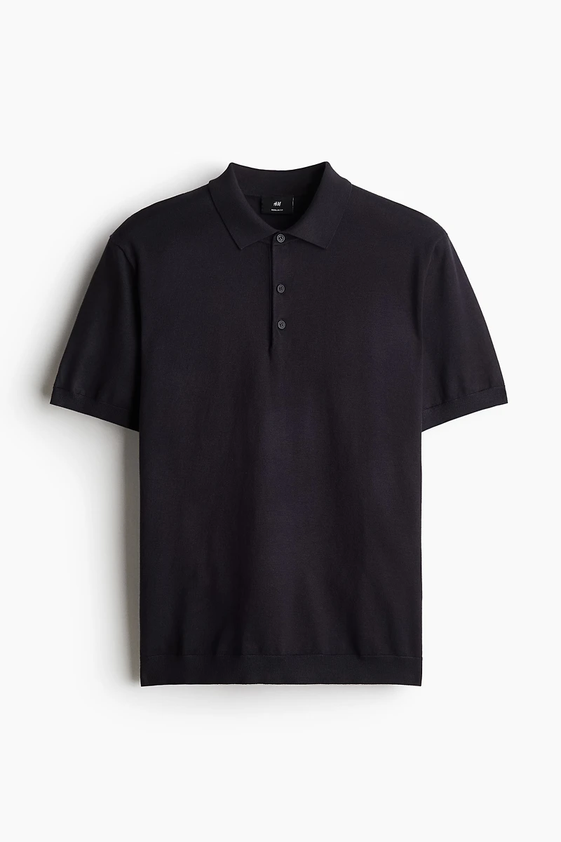 Regular-Fit Fine-Knit Polo Shirt