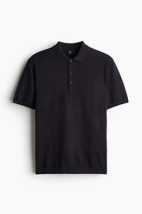 Regular-Fit Fine-Knit Polo Shirt