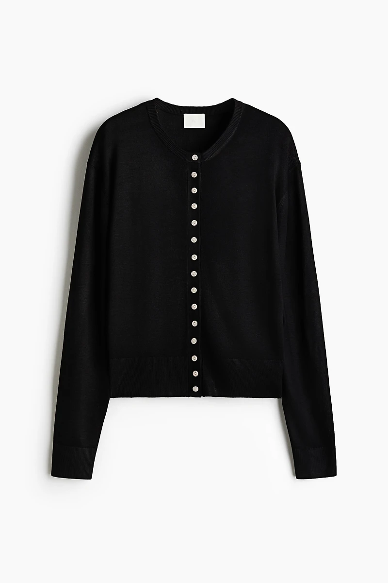 Fine-Knit Cardigan