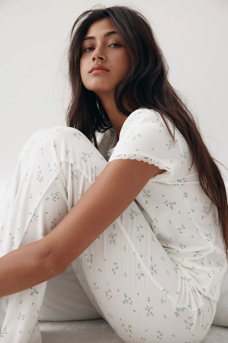 Pyjama en modal côtelé