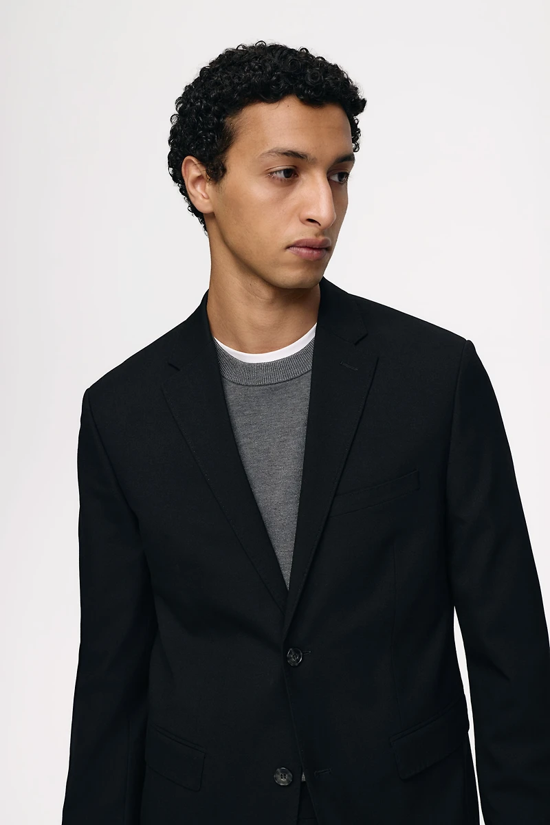 Slim-Fit Single-Breasted Jacket