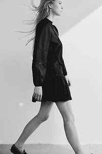 Pintucked Cotton Blouse