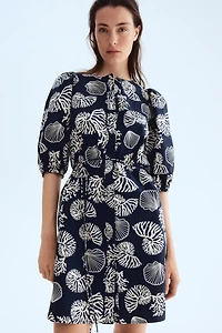 Puff-Sleeved Dress