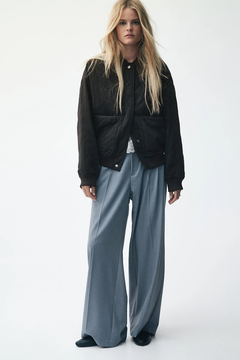 Quilted Bomber Jacket