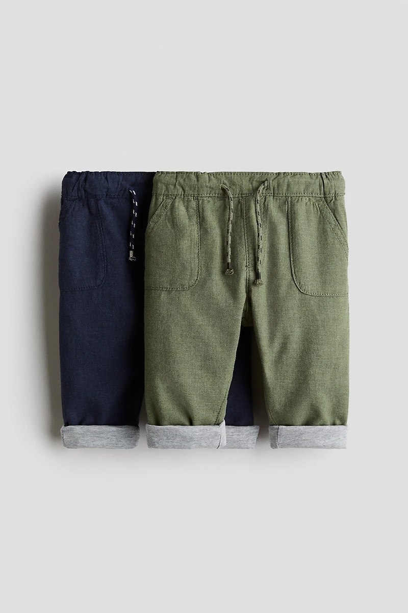 2-pack Fully Lined Cotton Pants