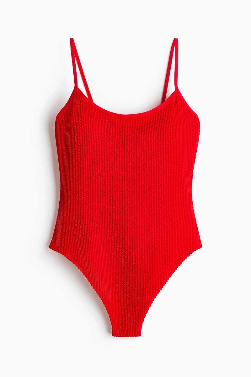 Padded-Cup High-Leg Swimsuit