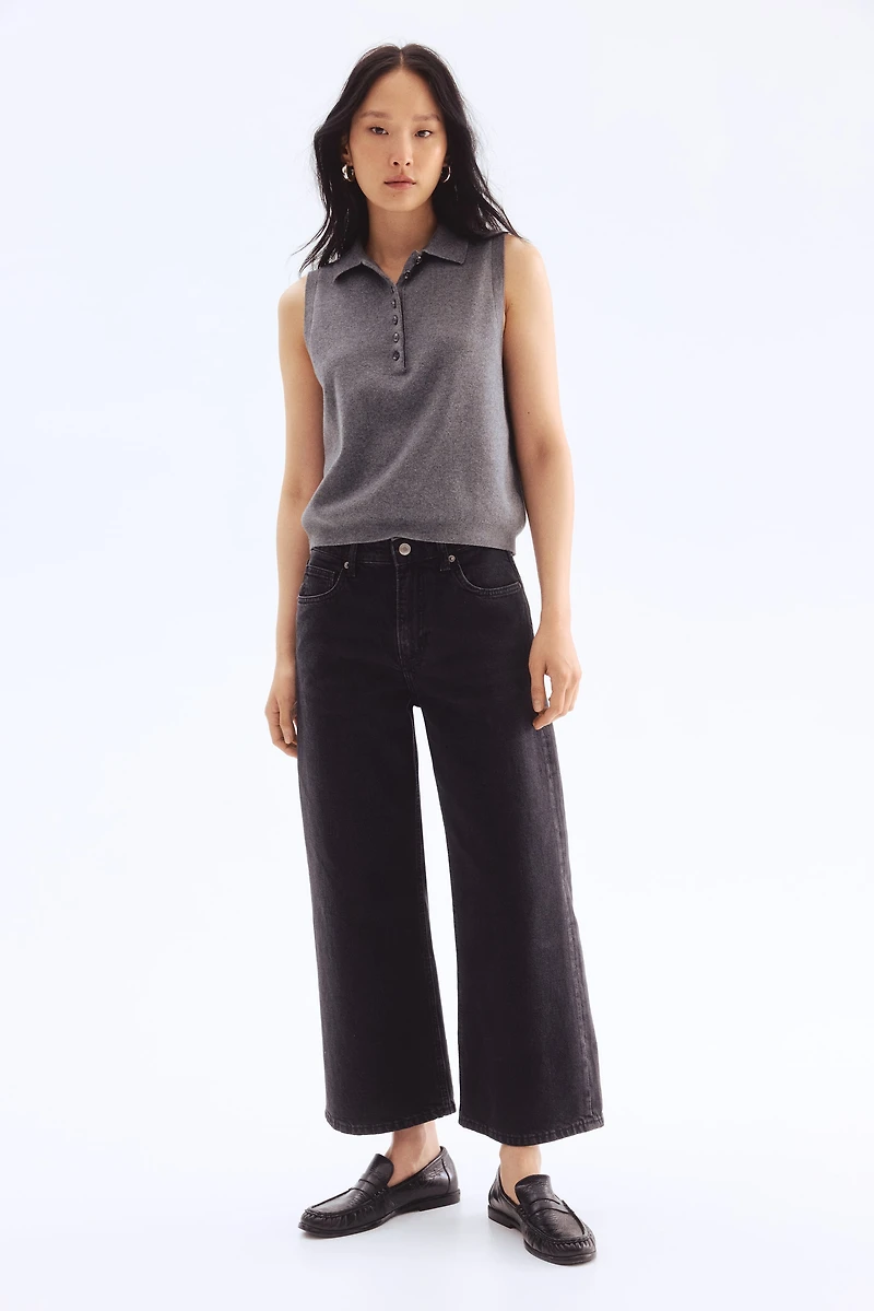 High Rise Wide-cut Jeans