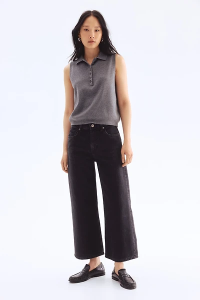 High Rise Wide-cut Jeans
