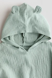 Poncho de bain en mousseline coton