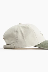 Embroidered-motif Twill Cap