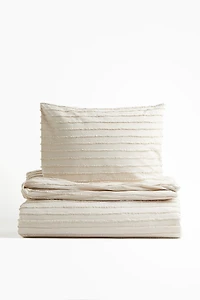 Tufted King/Queen Duvet Cover Set
